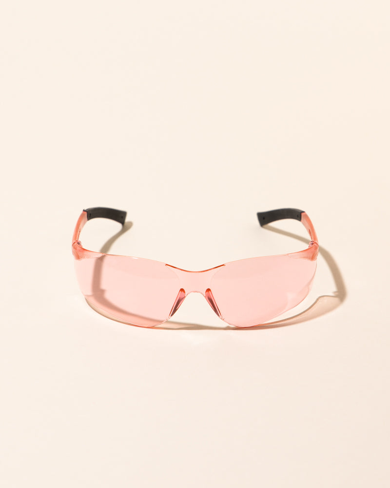 Pink Wraparound Safety Glasses