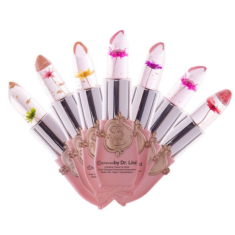 Color-Changing Flower Lip Gloss – Vegan, Gluten-Free, Hydrating Lip Balm - Iron Velvet