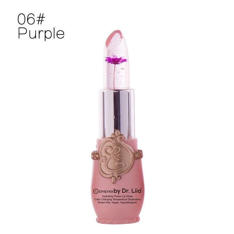 Color-Changing Flower Lip Gloss – Vegan, Gluten-Free, Hydrating Lip Balm - Iron Velvet