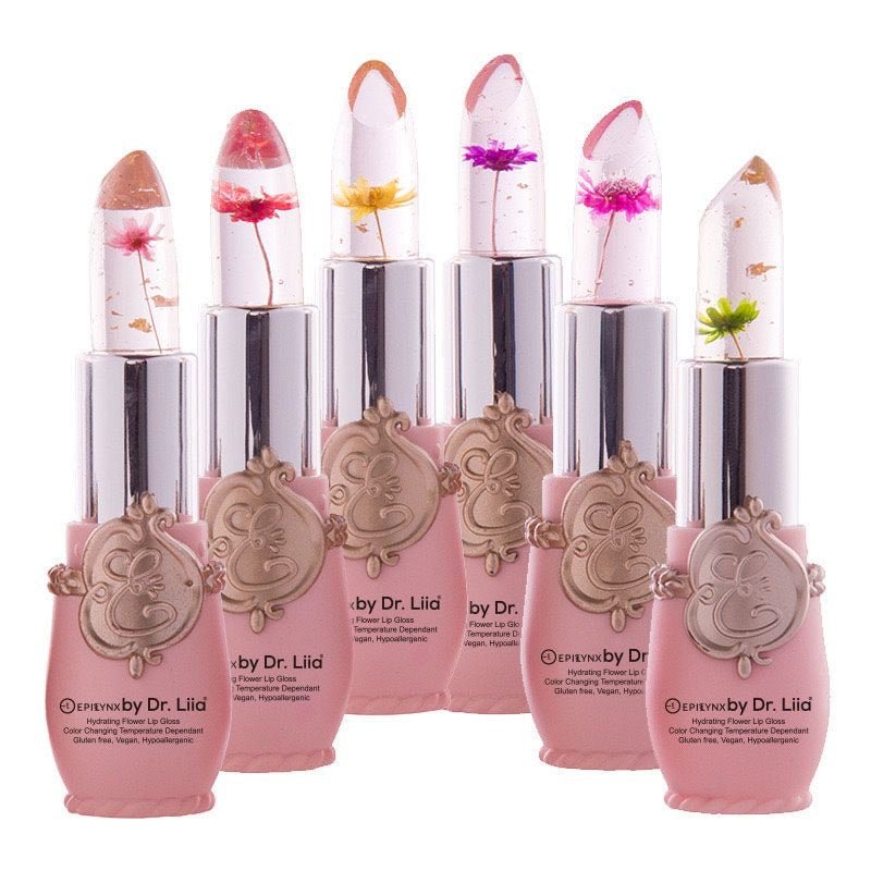 Color-Changing Flower Lip Gloss – Vegan, Gluten-Free, Hydrating Lip Balm - Iron Velvet