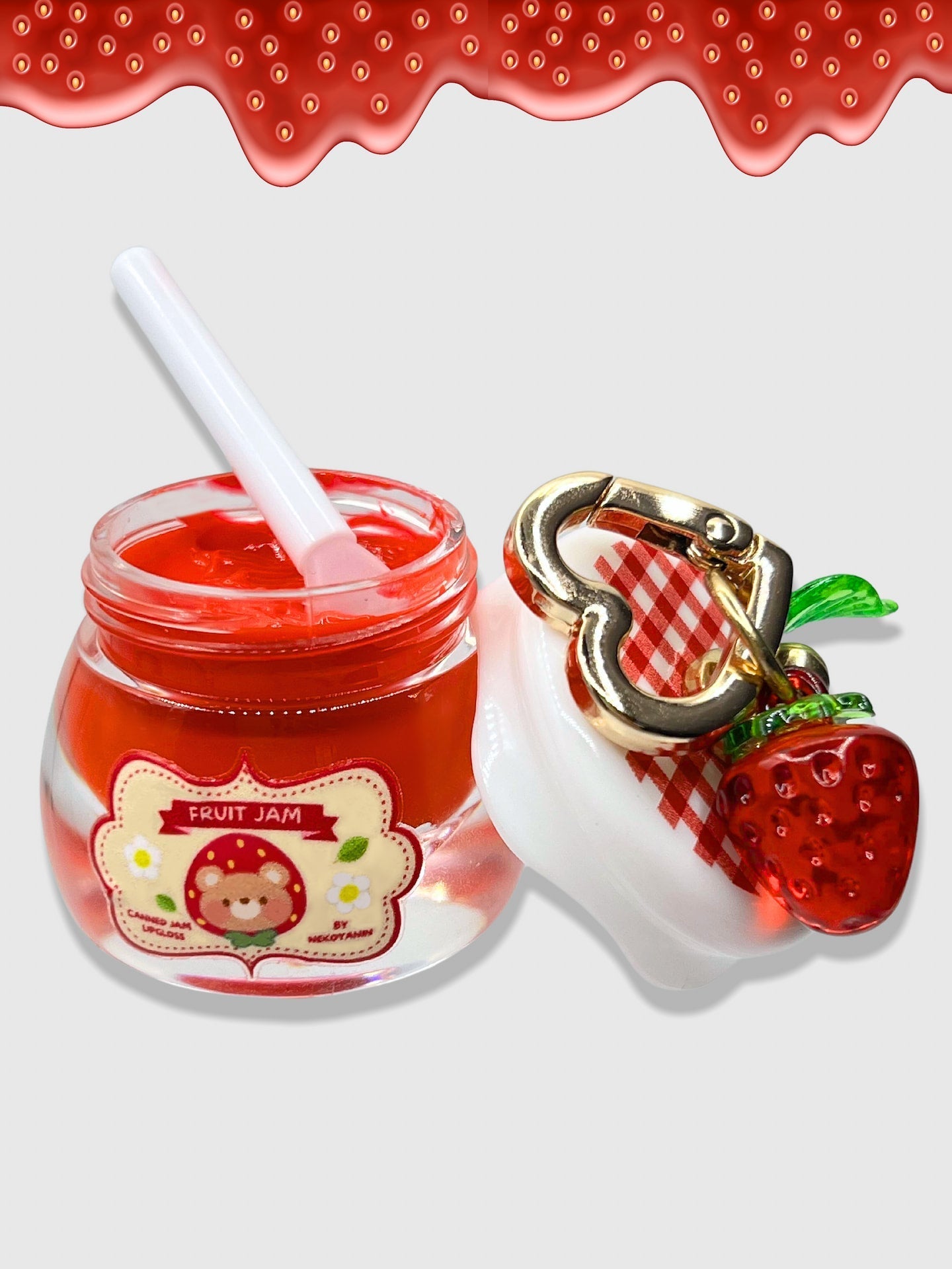 Fruit Jam Lip Gloss Keychain - Iron Velvet