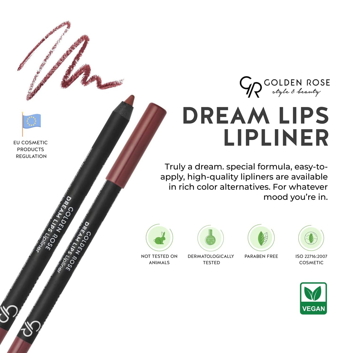 Golden Rose Dream Lips Lipliner 512 - Iron Velvet