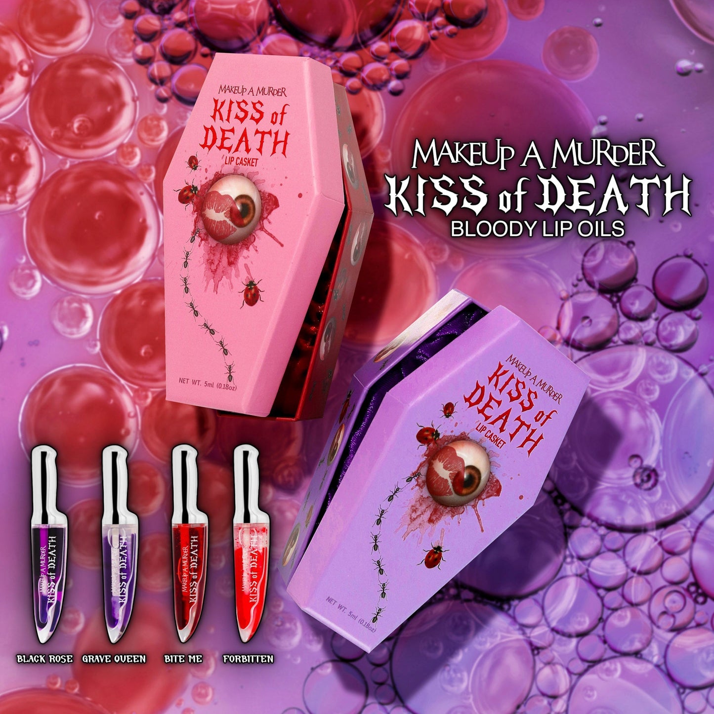 KISS of DEATH Bloody Lip Oils - Iron Velvet