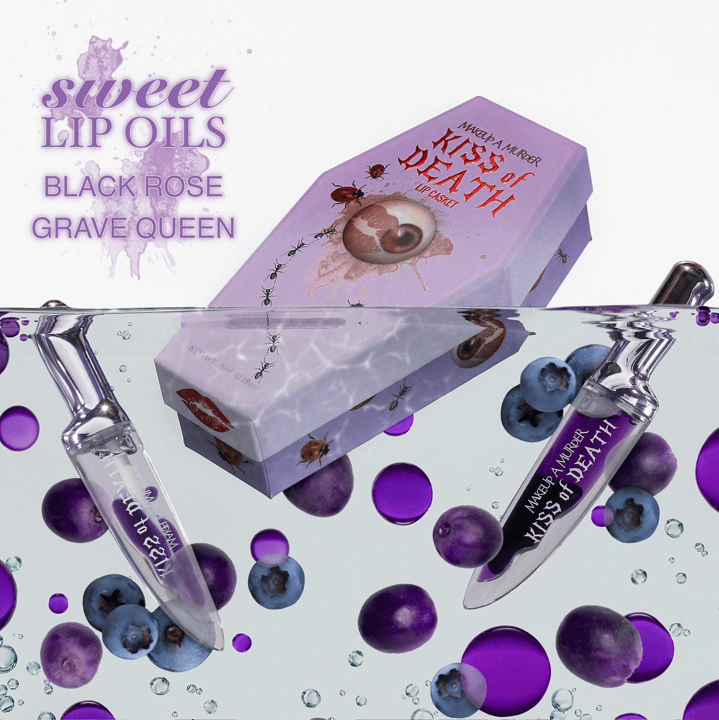 KISS of DEATH Bloody Lip Oils - Iron Velvet