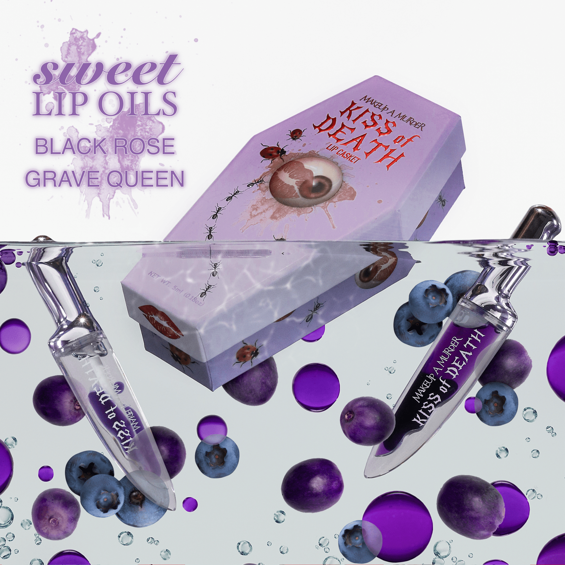 KISS of DEATH Bloody Lip Oils - Iron Velvet