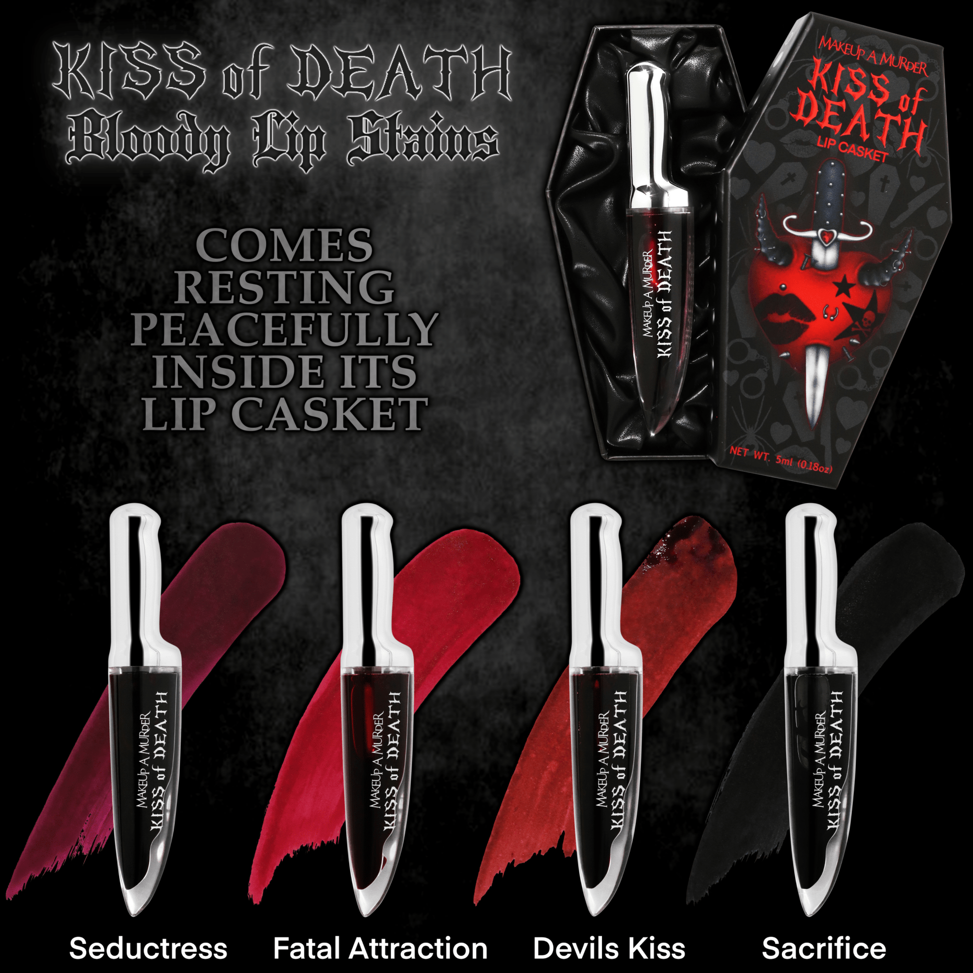 KISS of DEATH Bloody Lip Stains (Full Collection) - Iron Velvet