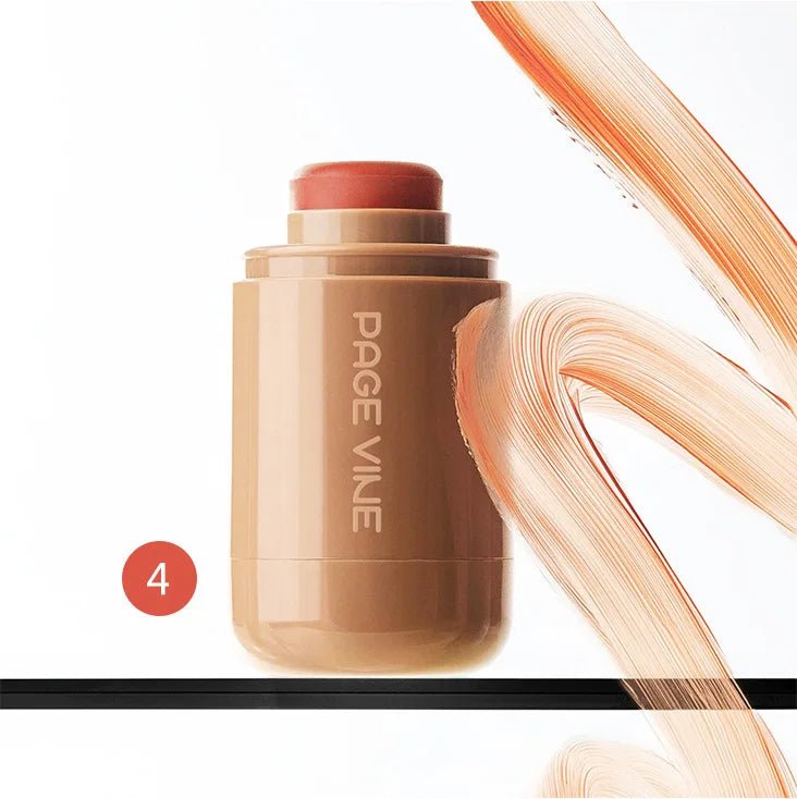 New Blush Stick 3-in-1 Cheek Lip Tinted Moistured Blush Stick Silky Brighten Blush Cream Blusher Cosmetics Tubes Matte Contour - Iron Velvet