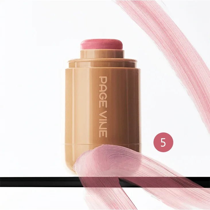 New Blush Stick 3-in-1 Cheek Lip Tinted Moistured Blush Stick Silky Brighten Blush Cream Blusher Cosmetics Tubes Matte Contour - Iron Velvet