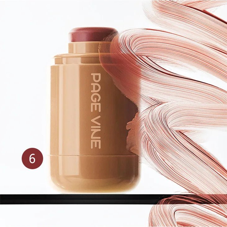 New Blush Stick 3-in-1 Cheek Lip Tinted Moistured Blush Stick Silky Brighten Blush Cream Blusher Cosmetics Tubes Matte Contour - Iron Velvet