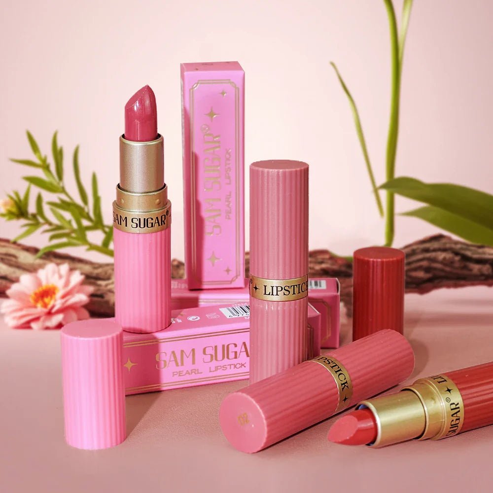 Pearlescent Pink Glitter Velvet Lipstick Metallic Waterproof Long Lasting Matte Shimmer Diamond Lipstick Women Makeup Cosmetic - Iron Velvet