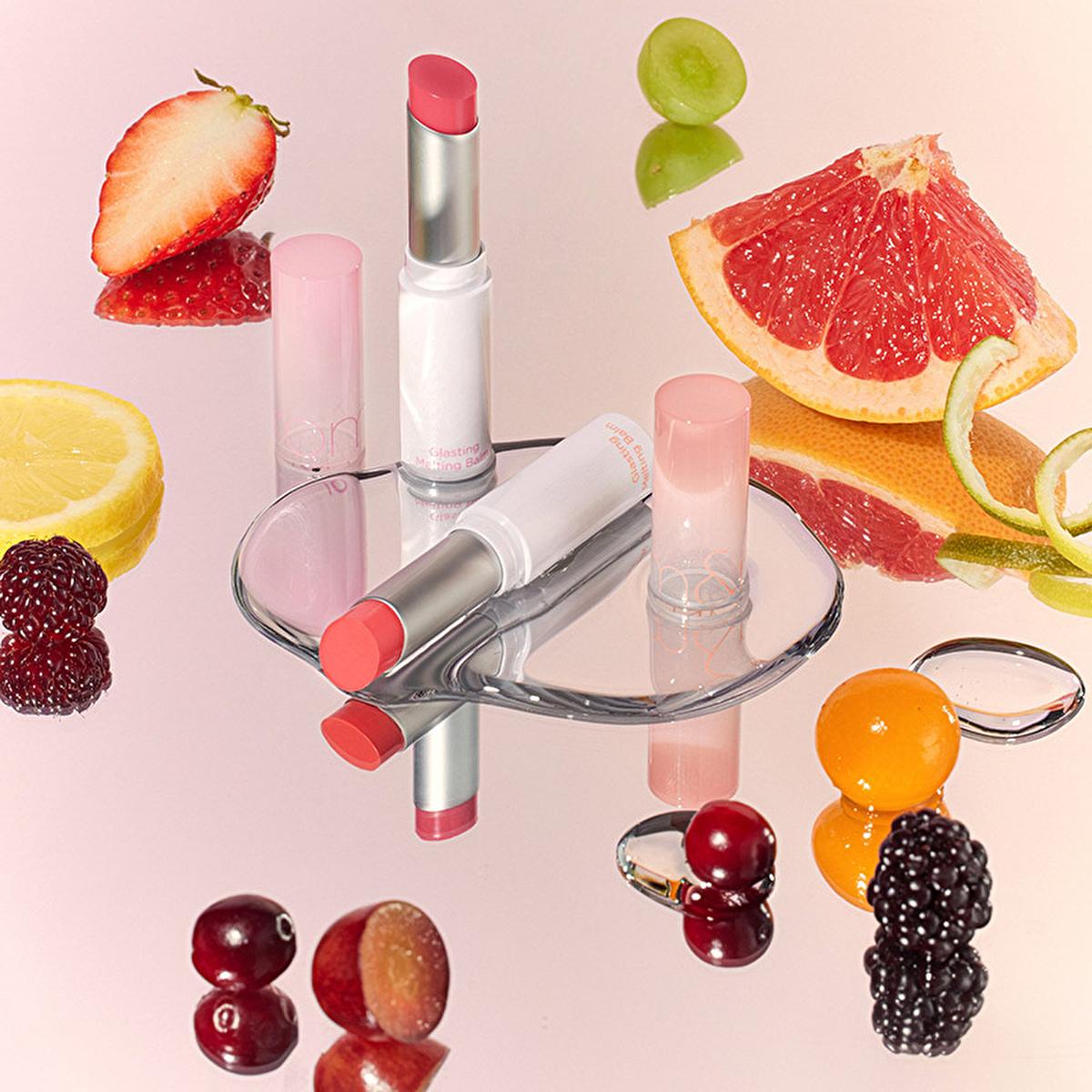 rom&nd Glasting Melting Balm, Vegan Lip Balm with Moisturizing Oils - Colorful, Non-Greasy & Shiny Finish - Iron Velvet