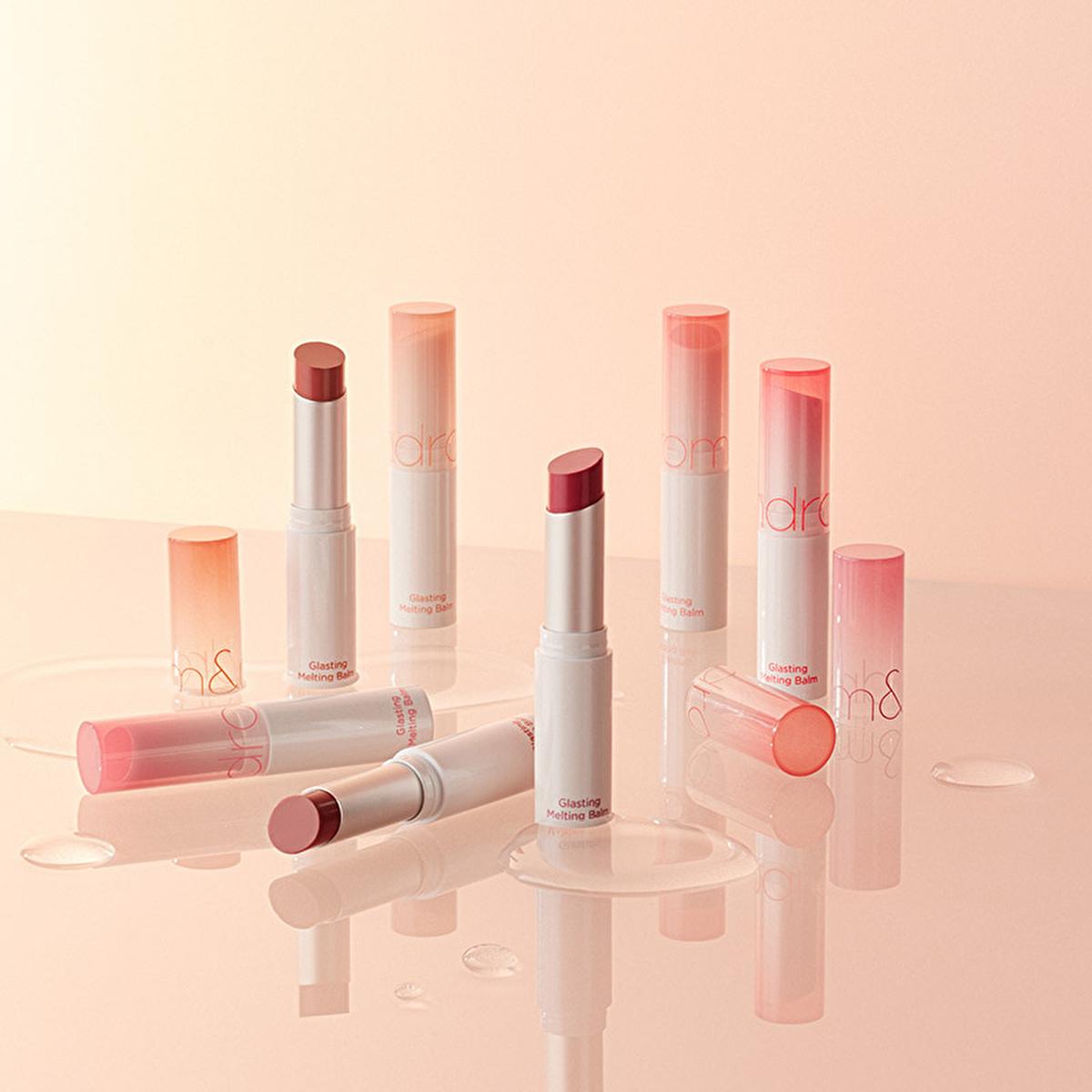 rom&nd Glasting Melting Balm, Vegan Lip Balm with Moisturizing Oils - Colorful, Non-Greasy & Shiny Finish - Iron Velvet