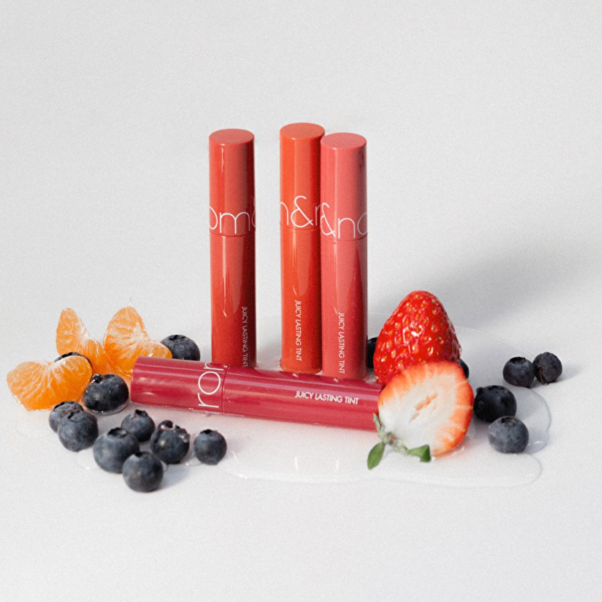 rom&nd Juicy Lasting Tint: 11 Pink Pumpkin - Glossy, Moisturizing, Long-Lasting Korean Lip Tint for Hydrated & Vibrant Lips - Iron Velvet