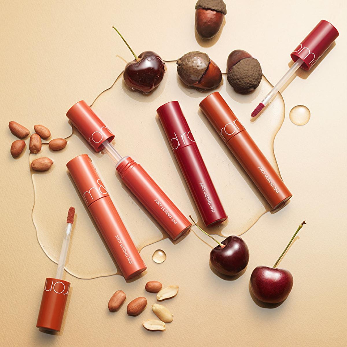 rom&nd Juicy Lasting Tint: 11 Pink Pumpkin - Glossy, Moisturizing, Long-Lasting Korean Lip Tint for Hydrated & Vibrant Lips - Iron Velvet