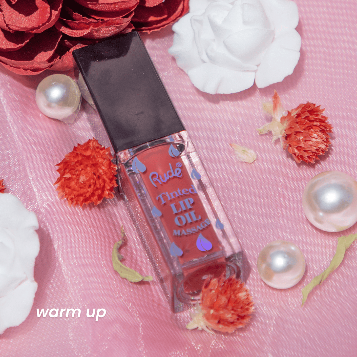 RUDE Lip Oil Massage Tinted & Plumping Lip Oil - Iron Velvet