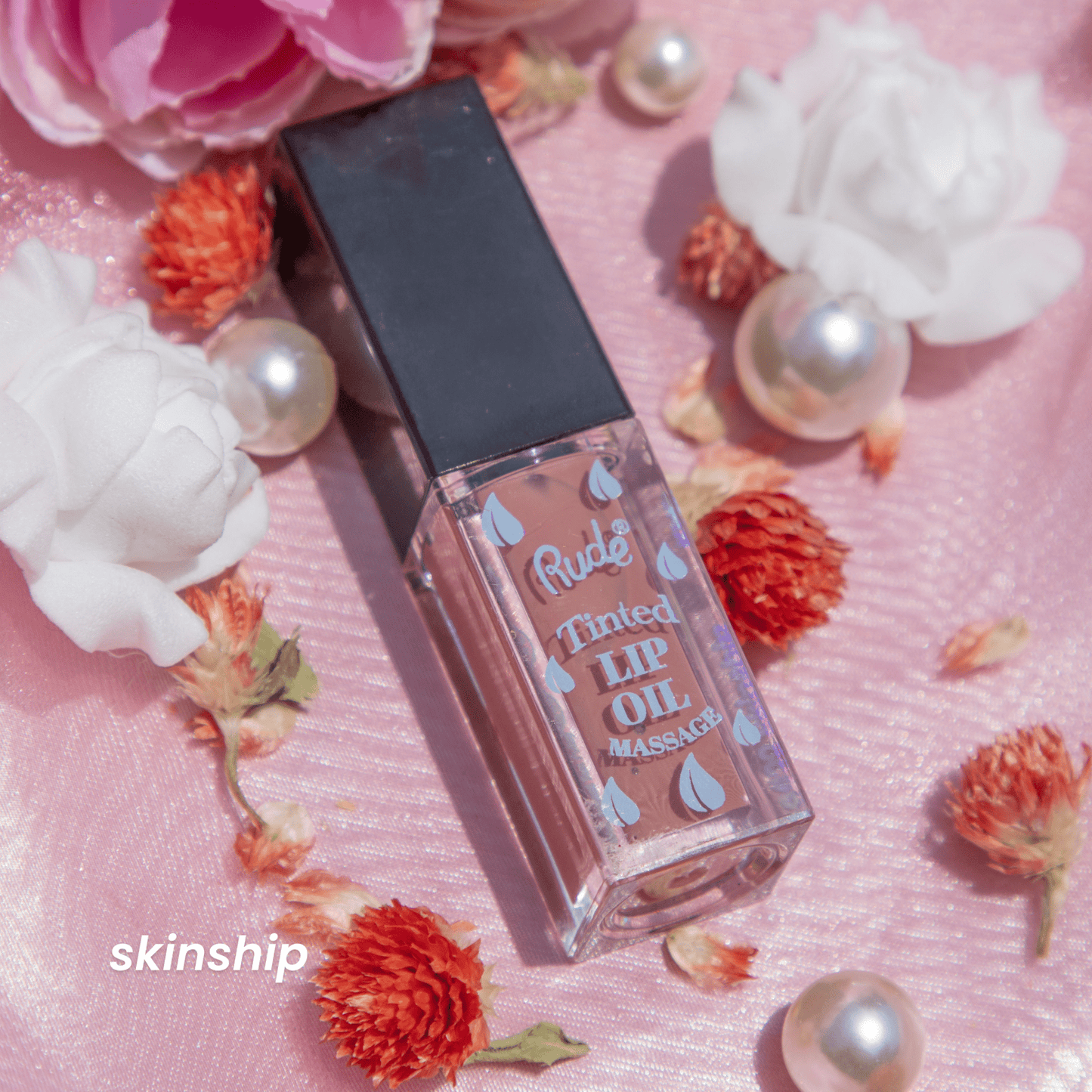 RUDE Lip Oil Massage Tinted & Plumping Lip Oil - Iron Velvet