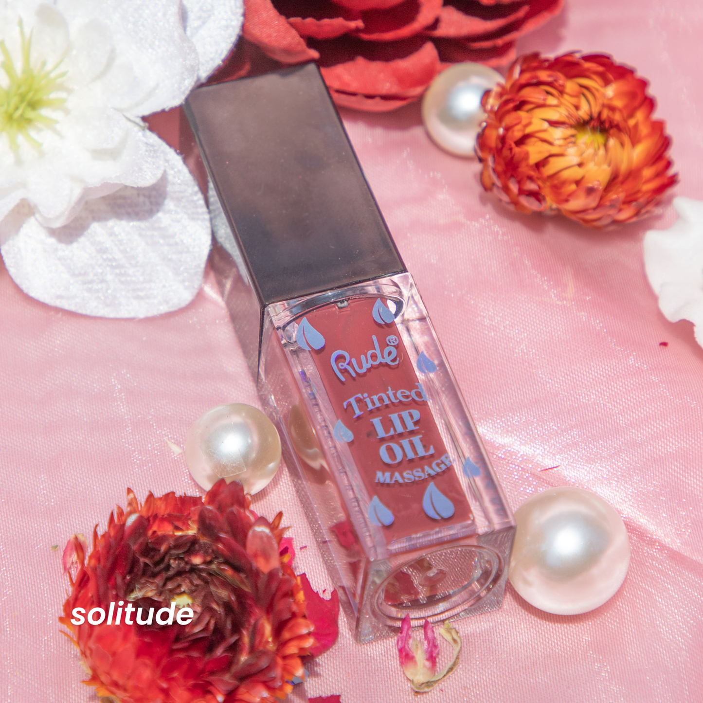 RUDE Lip Oil Massage Tinted & Plumping Lip Oil - Iron Velvet