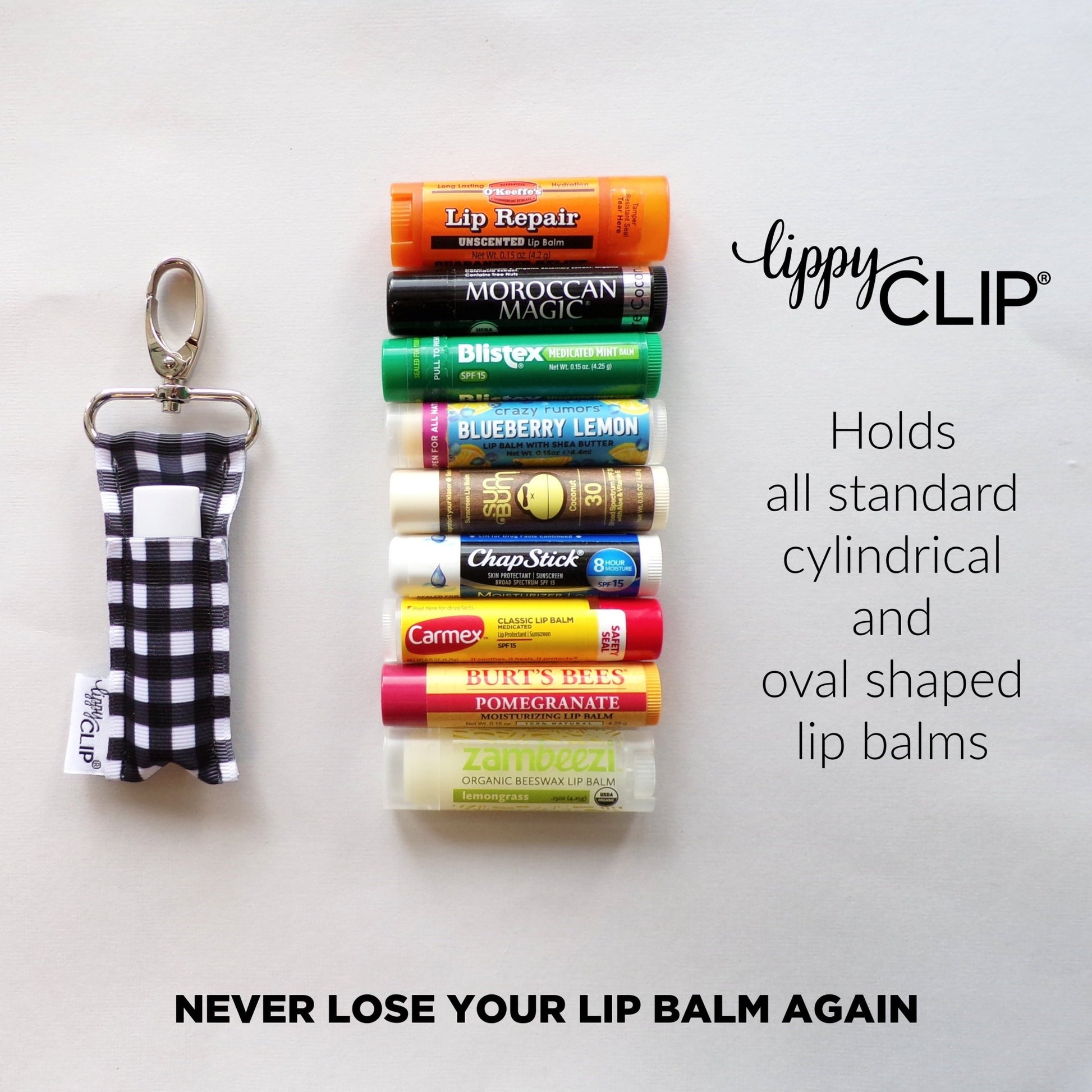 Stained Glass Cross LippyClip® Lip Balm Holder - Iron Velvet