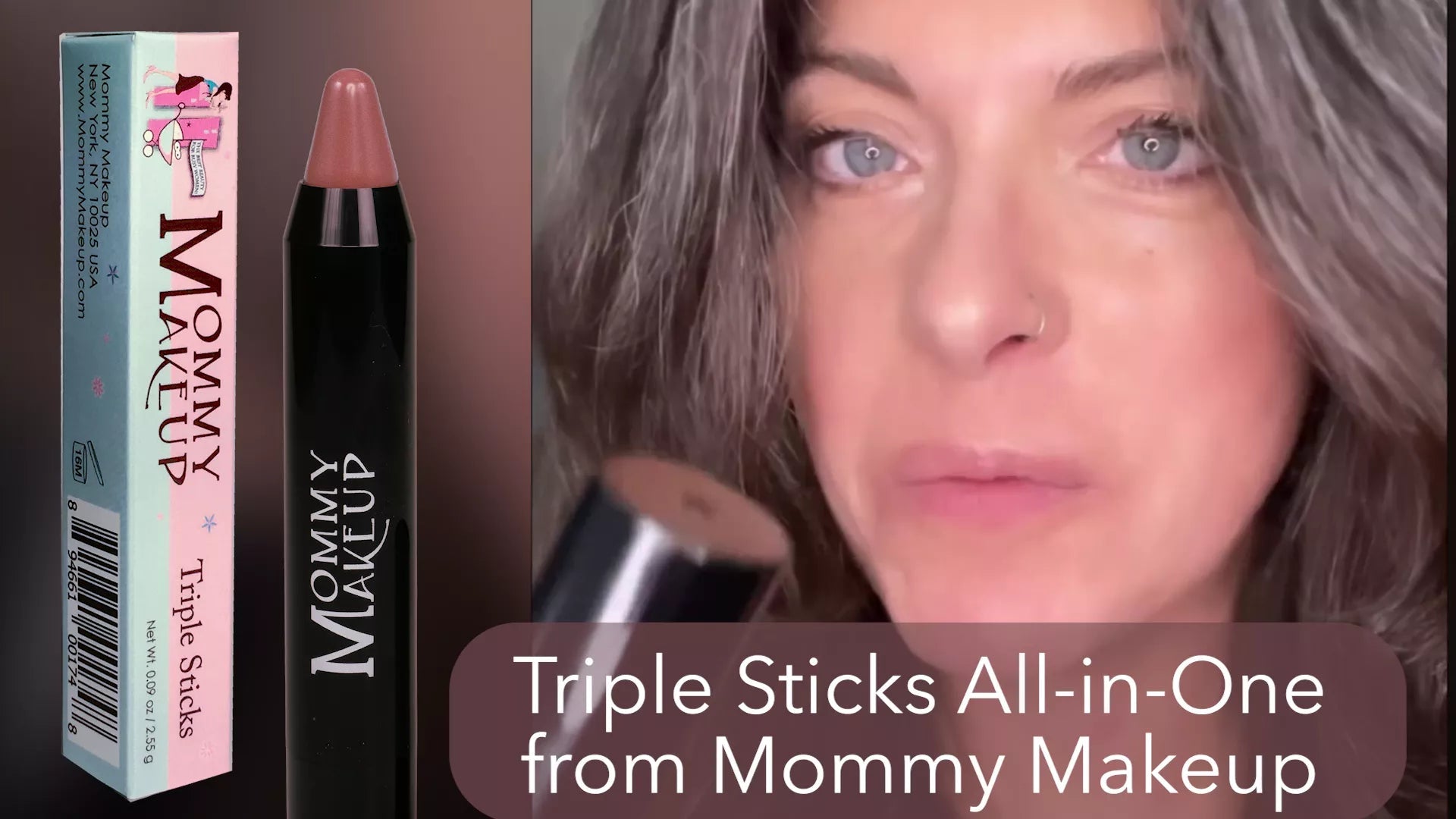Triple Sticks Lipstick, Cream Blush, and Treatment in Bare Babe - Iron Velvet