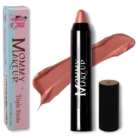 Triple Sticks Lipstick, Cream Blush, and Treatment in Bare Babe - Iron Velvet