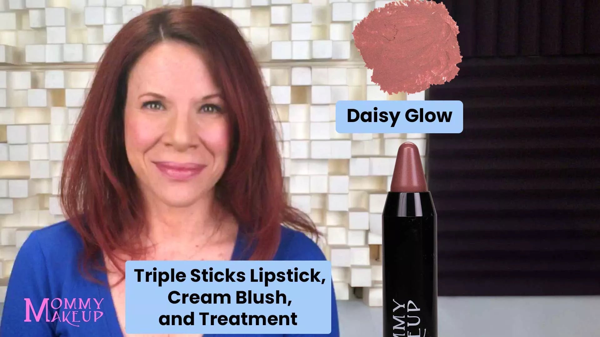 Triple Sticks Lipstick, Cream Blush, and Treatment in Daisy Glow - Iron Velvet