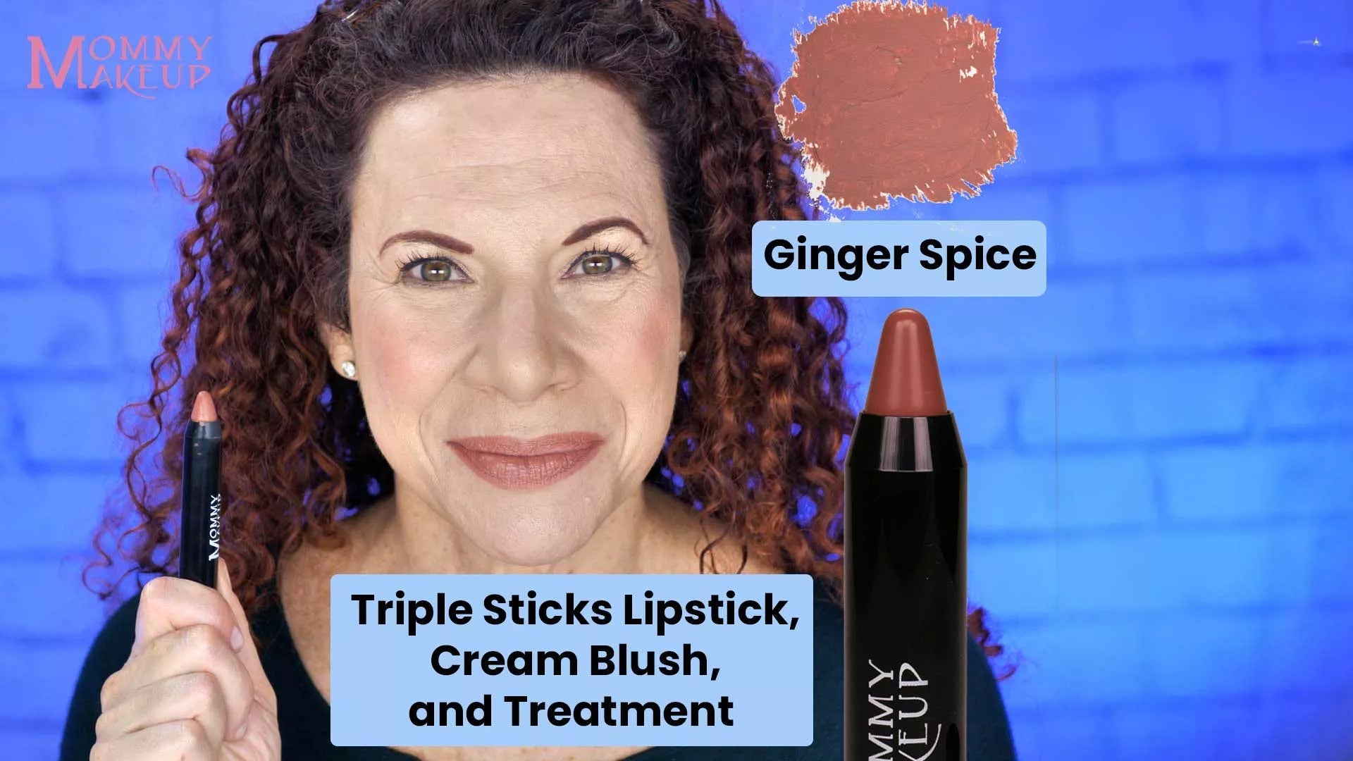 Triple Sticks Lipstick, Cream Blush, and Treatment in Ginger Spice - Iron Velvet
