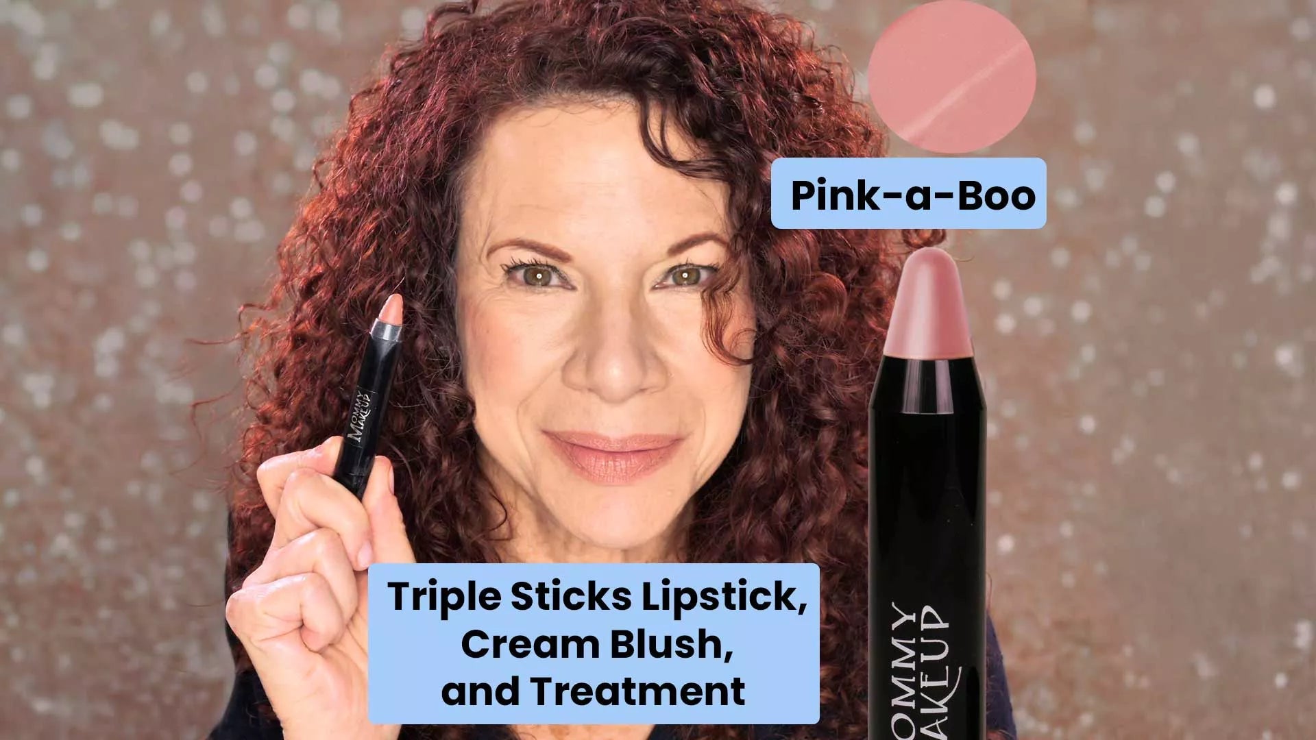Triple Sticks Lipstick, Cream Blush, and Treatment in Pink-a-boo - Iron Velvet