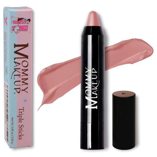 Triple Sticks Lipstick, Cream Blush, and Treatment in Pink-a-boo - Iron Velvet