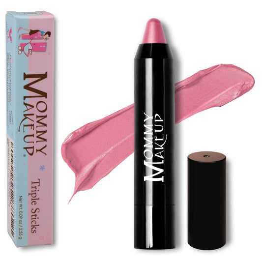 Triple Sticks Lipstick, Cream Blush, and Treatment in Pink Daisy - Iron Velvet
