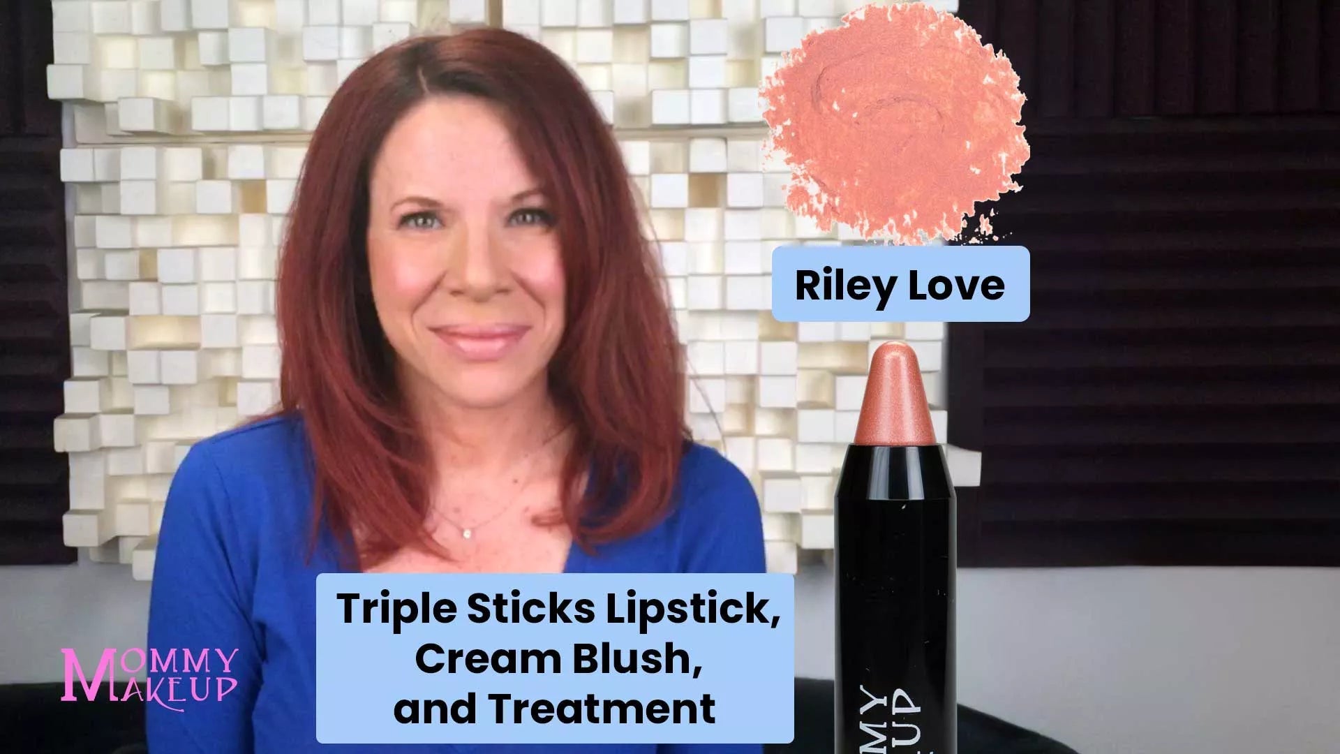 Triple Sticks Lipstick, Cream Blush, and Treatment in Riley Love - Iron Velvet