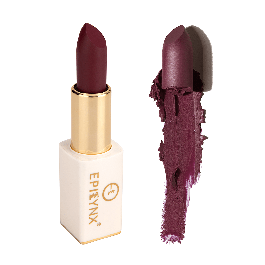 Vegan Matte Lipstick – Hydrating, Long-Wear, Magnetic Case - Iron Velvet