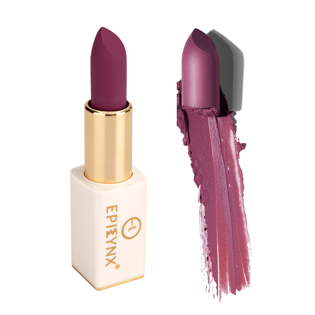Vegan Matte Lipstick – Hydrating, Long-Wear, Magnetic Case - Iron Velvet
