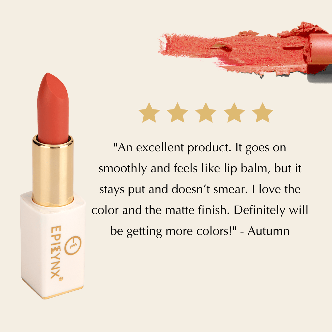 Vegan Matte Lipstick – Hydrating, Long-Wear, Magnetic Case - Iron Velvet