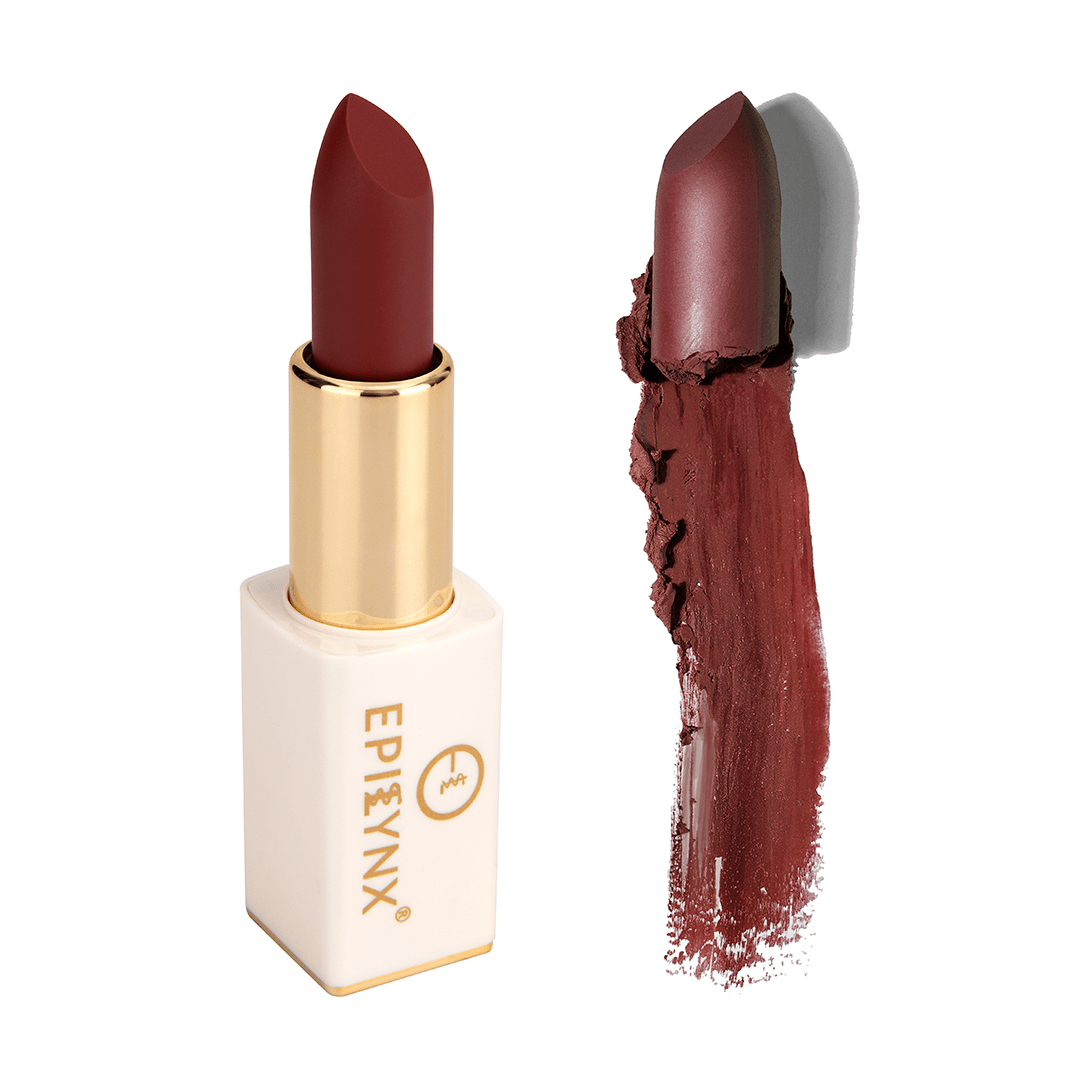 Vegan Matte Lipstick – Hydrating, Long-Wear, Magnetic Case - Iron Velvet