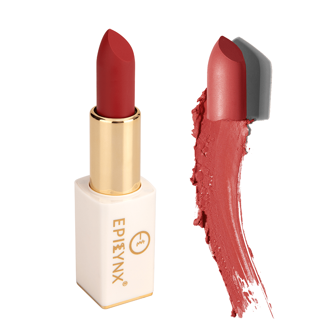 Vegan Matte Lipstick – Hydrating, Long-Wear, Magnetic Case - Iron Velvet