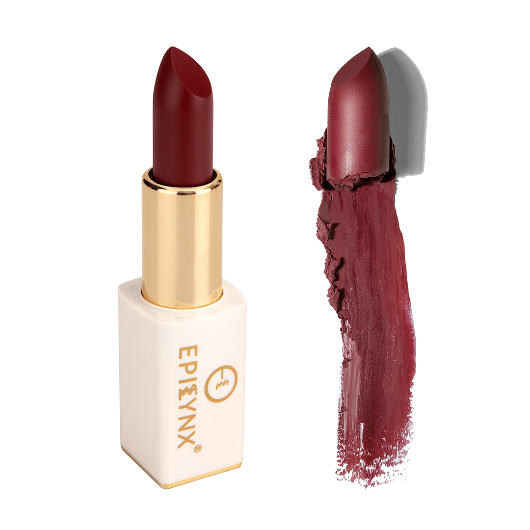Vegan Matte Lipstick – Hydrating, Long-Wear, Magnetic Case - Iron Velvet